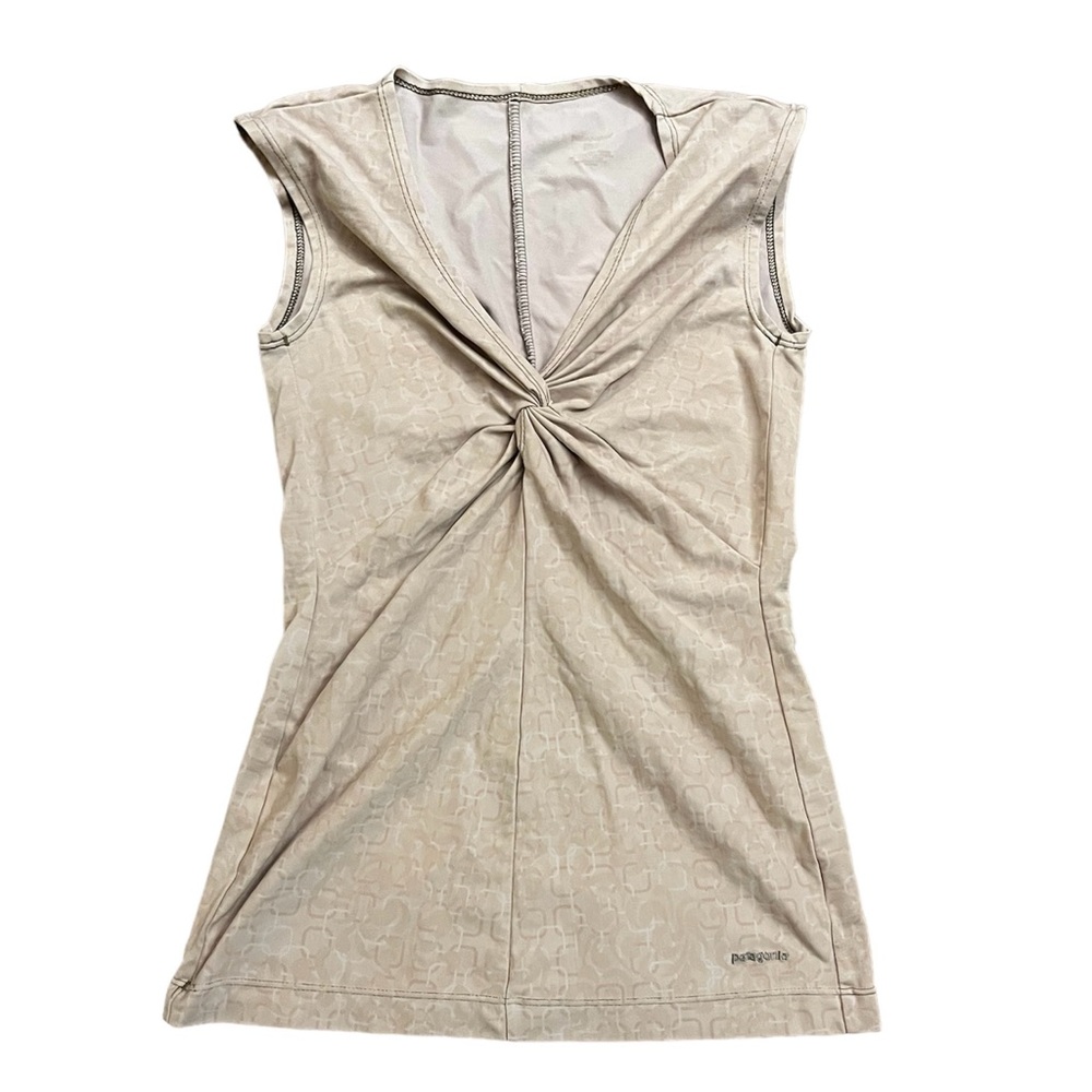 Patagonia Women’s Twist Front Sleeveless Top Pink Geometrical Link Pattern Sz S